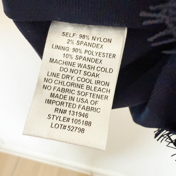 Judy Connally Danielle Spring Lace Bell Sleeve Shift Dress Navy Blue Size Small - Picture 6 of 7